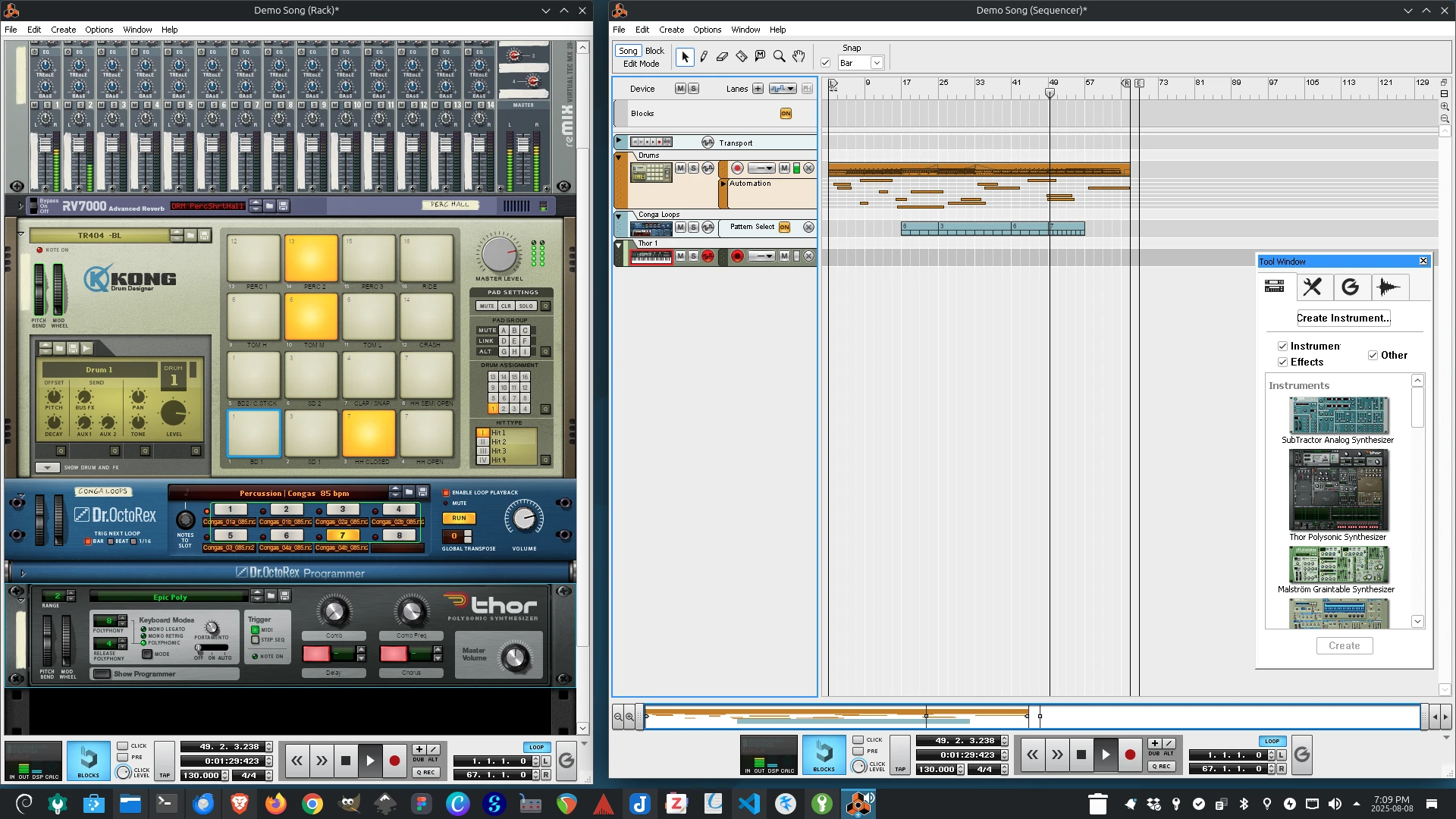Debian 13 con Reason 5